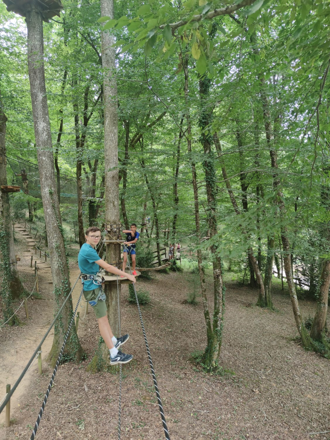 sortie ados accrobranche camping le moulin de david dodogne perigord monkey's forest