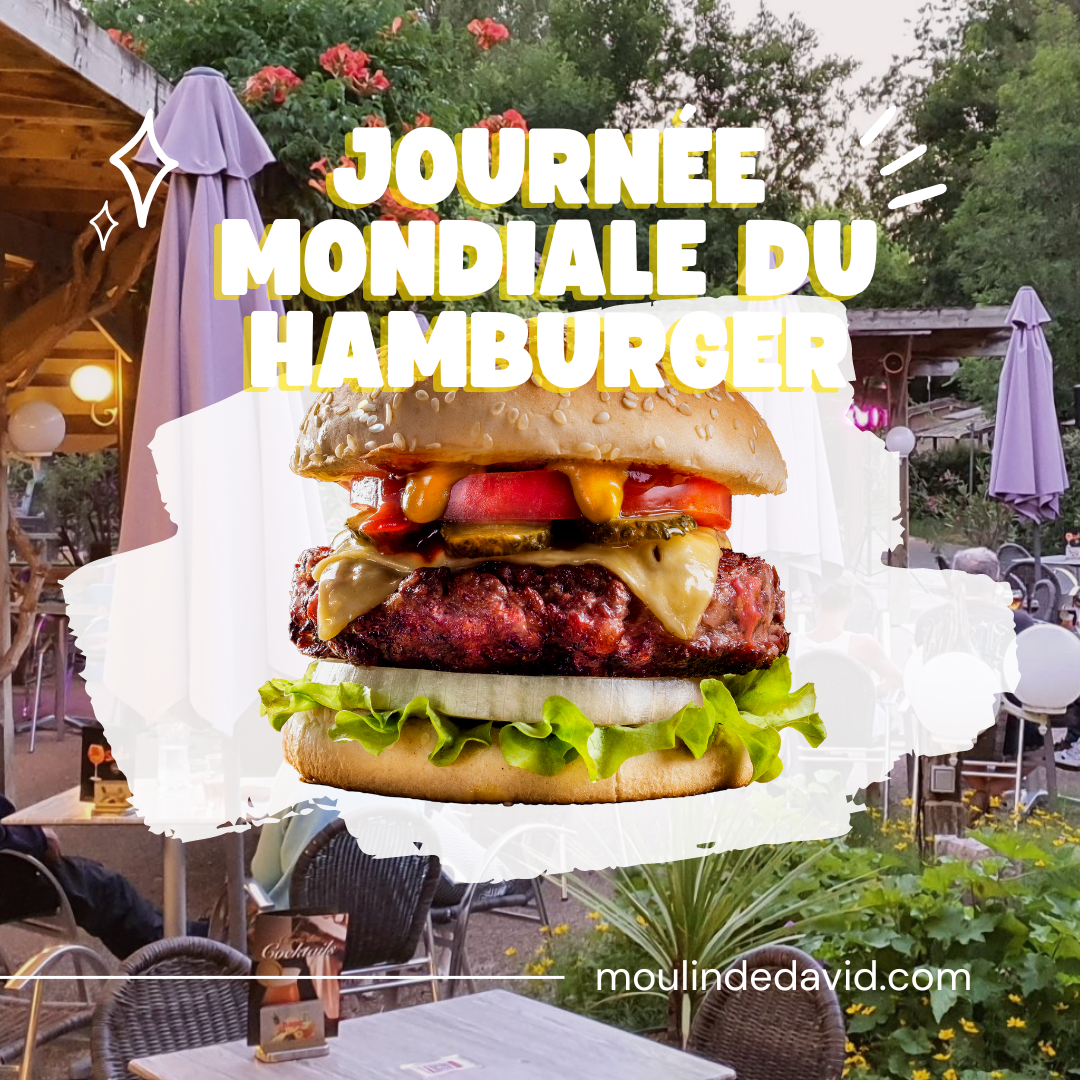 journée mondiale du hamburger au camping le moulin de david - Dordorgne Périgord situé près de Monpazier et le château de Biron