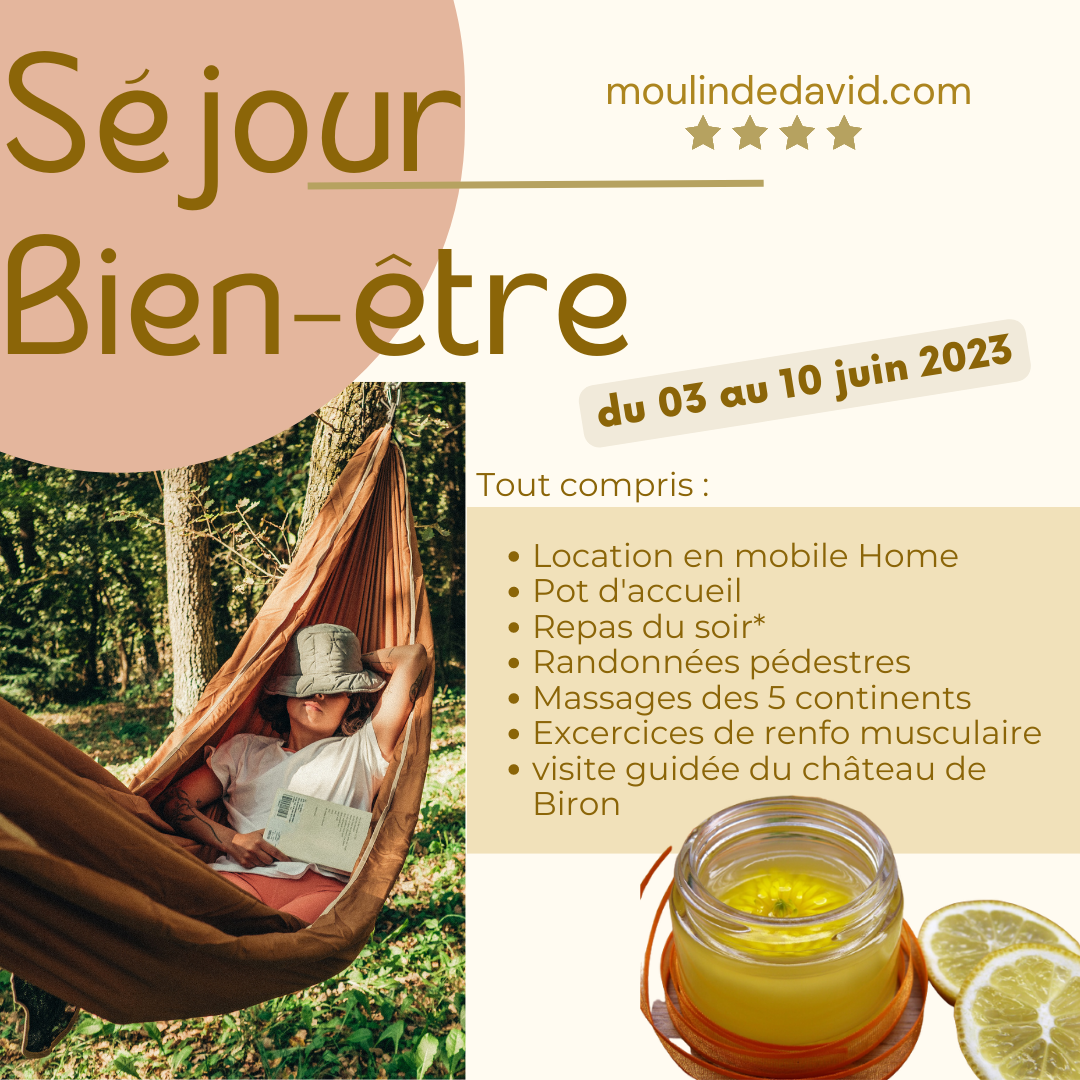 Séjour bien-être camping 4 étoiles en Dordogne - Camping Le Moulin de David - Proche de Monpazier et du chateau de Biron