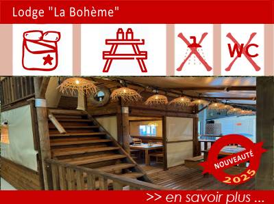 Lodge La Bohème - Camping Le Moulin de David 4 étoiles