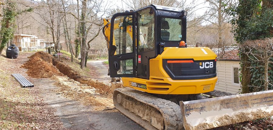 Travaux d'assainissement - Zone EST - Camping Le moulin de david