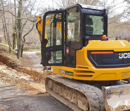 Travaux d'assainissement - Zone EST - Camping Le moulin de david